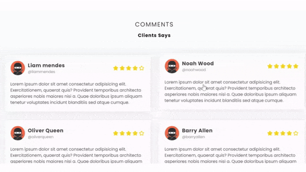 create a responsive customer review using HTML and CSS.gif